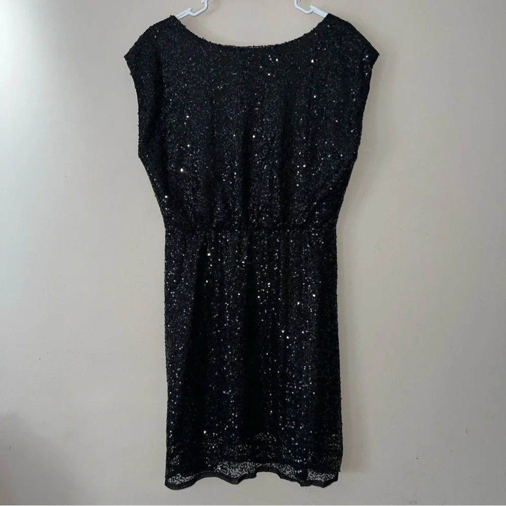 J Crew Black Sequin Sparkly Sleeveless Party Cocktail Dress Women’s Size 4